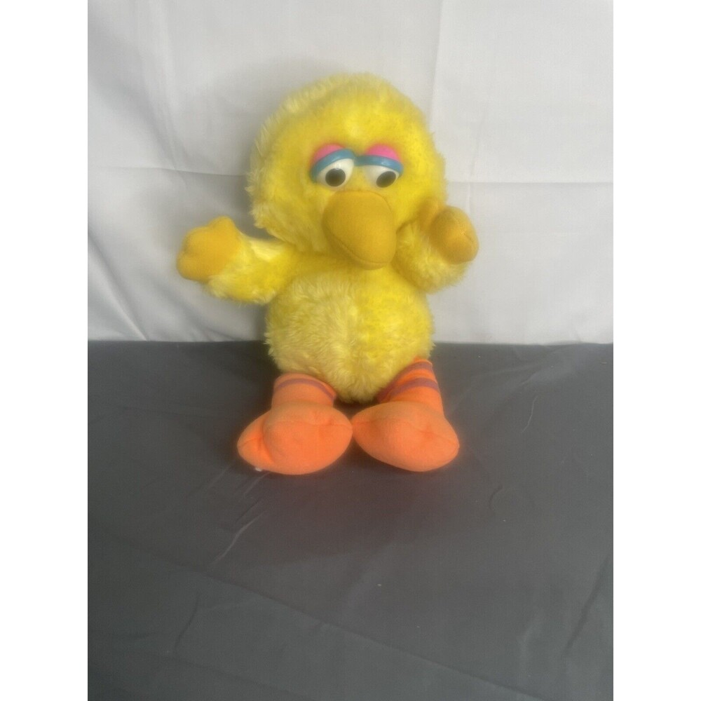 HASBRO SOFTIES Sesame Street Yellow Plush Big Bird Stuffed Animal 12" TOY MUPPET